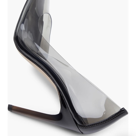 Good American Black Cinderella Clear Pump NIB Work Business Sexy Heels 11.5 - Picture 5 of 6